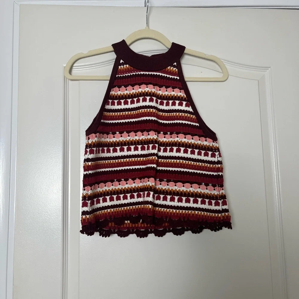 Sezane Multicolor Striped Halter Top - Picture 3 of 5